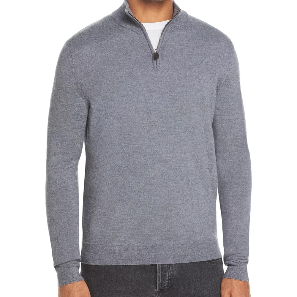 GUC Bloomingdales Merino Wool 1/4 Zip Sweater XL